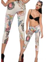 3/4 Leggings crazy weiß