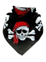 Bandana Piraten Totenkopf schwarz