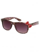 Sonnenbrille 50er Style Leopard lila mit Schleife