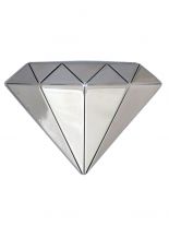 Gürtelschnalle Diamant grau