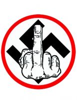 Aufnäher Anti Nazi Finger