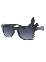 Sonnenbrille schwarz 50er Rockabilly Style mit Hasen Schleife und Herz