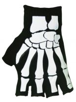 Fingerlose Handschuhe Skelett Hand