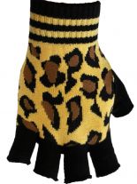 Fingerlose Handschuhe Leopard