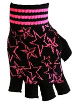 Fingerlose Handschuhe Stars pink