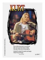 3 Kurt Cobain Guitar Postkarten