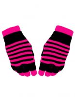 Multi Handschuhe neon pink gestreift 2 in 1