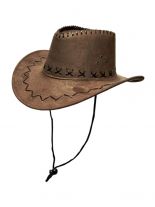 Cowboyhut Kunstleder hellbraun