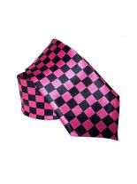 Krawatte Schachbrett pink