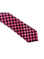 Krawatte Schachbrett pink