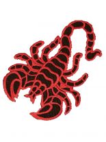 Aufnäher Skorpion rot