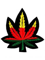 Aufnäher Cannabis bunt