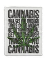 Aufnäher Cannabis Welt
