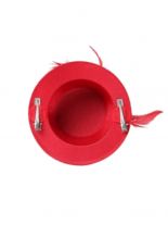 Haarschmuck Mini Zylinder Merry Christmas Samt glänzend rot
