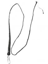 Leder Peitsche 190 cm schwarz