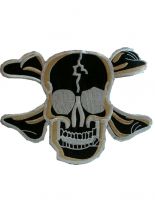 Aufnäher Skull and Bones gold