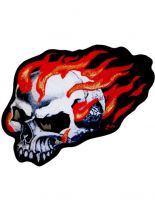 Aufnäher Burning Skull groß