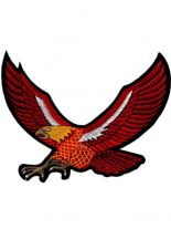 Aufnäher Adler landet rot