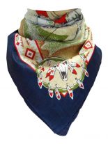 Bandana Indianer auf Pferd dunkelblau