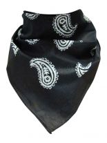 Bandana Paissley schwarz weiß
