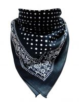 Bandana schwarz weiß Punkte