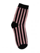 Socken gestreift schwarz rosa