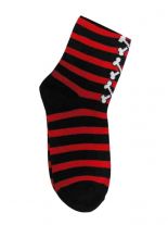 Socken rot schwarz gestreift