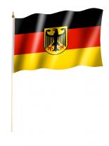 Stockfahne Deutschland Adler
