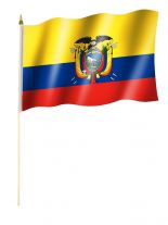 Stockfahne Ecuador