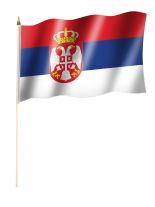 Stockfahne Serbien Wappen
