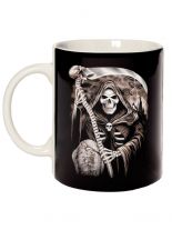 Totenkopf mit Sense Kaffee Tasse
