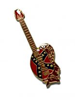 Anstecker Pin Gittare USA Süden Rebellen Fahne