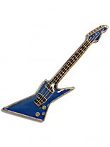 Anstecker Pin E-Gitarre blau