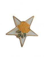 Anstecker Pin Stern mit Blume