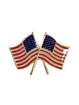 Anstecker Pin Doppel Flagge USA