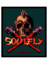 Aufnäher Soulfly Skull And Clubs