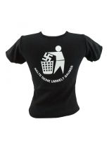 Kinder T-Shirt Halte deine Umwelt sauber schwarz
