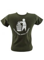 Kinder T-Shirt Halte deine Umwelt sauber oliv