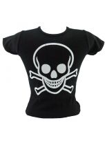 Kinder T-Shirt Totenkopf schwarz
