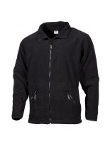 Fleece Jacke schwarz mit Reisverschluss