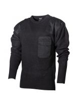 Bundswehr Pullover mit Brusttasche schwarz