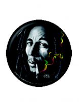 2 Button Bob Marley schwarz weiß
