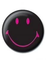 2 Button Smiley schwarz