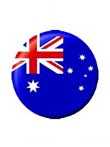 2 Button Fahne Australien