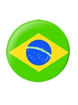 2 Button Fahne Brasilien