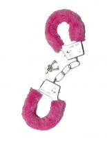 Handschellen mit Fell rosa