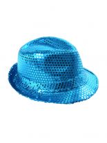 Clubstyle Party Hut blau mit Pailletten