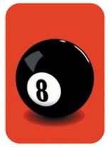 3 Aufkleber Billiardkugel 8