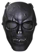 Gitter Schutzmaske Totenkopf schwarz Vollschutz