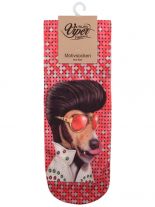 Sneaker Socken bedruckt Elvis Dog